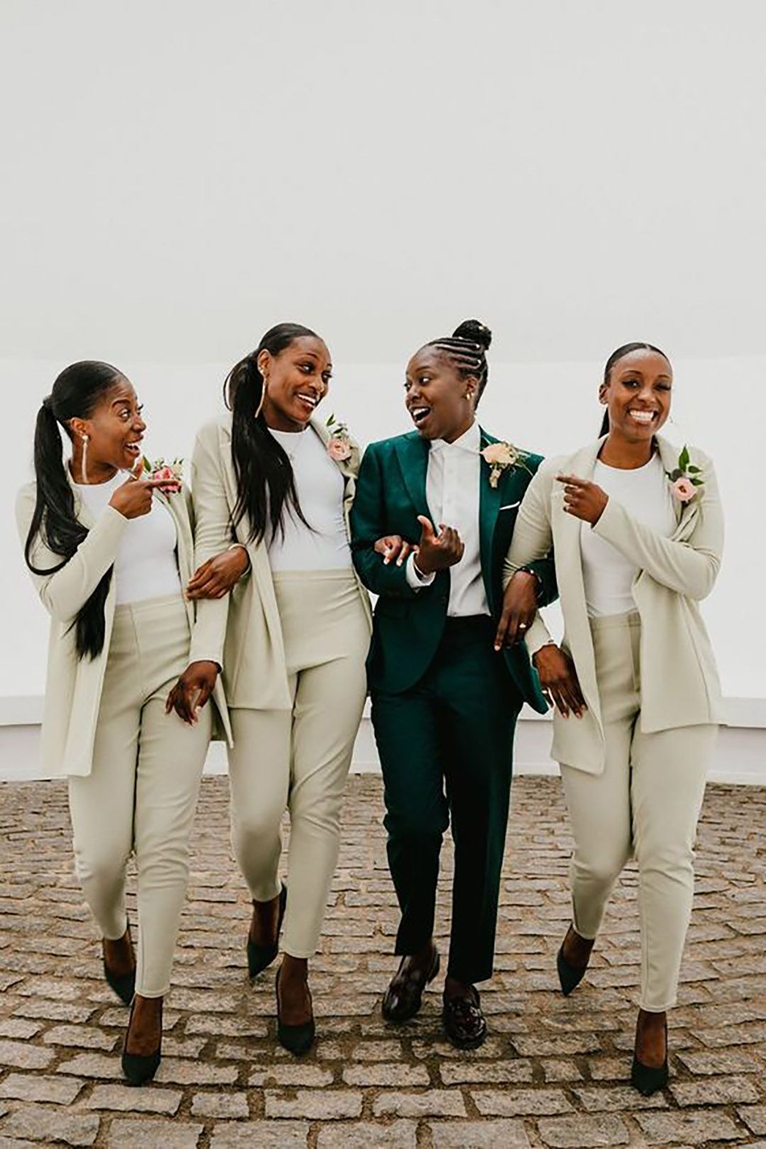 Trendy and Elegant Female Groomsman Suits for a Unique Wedding Party