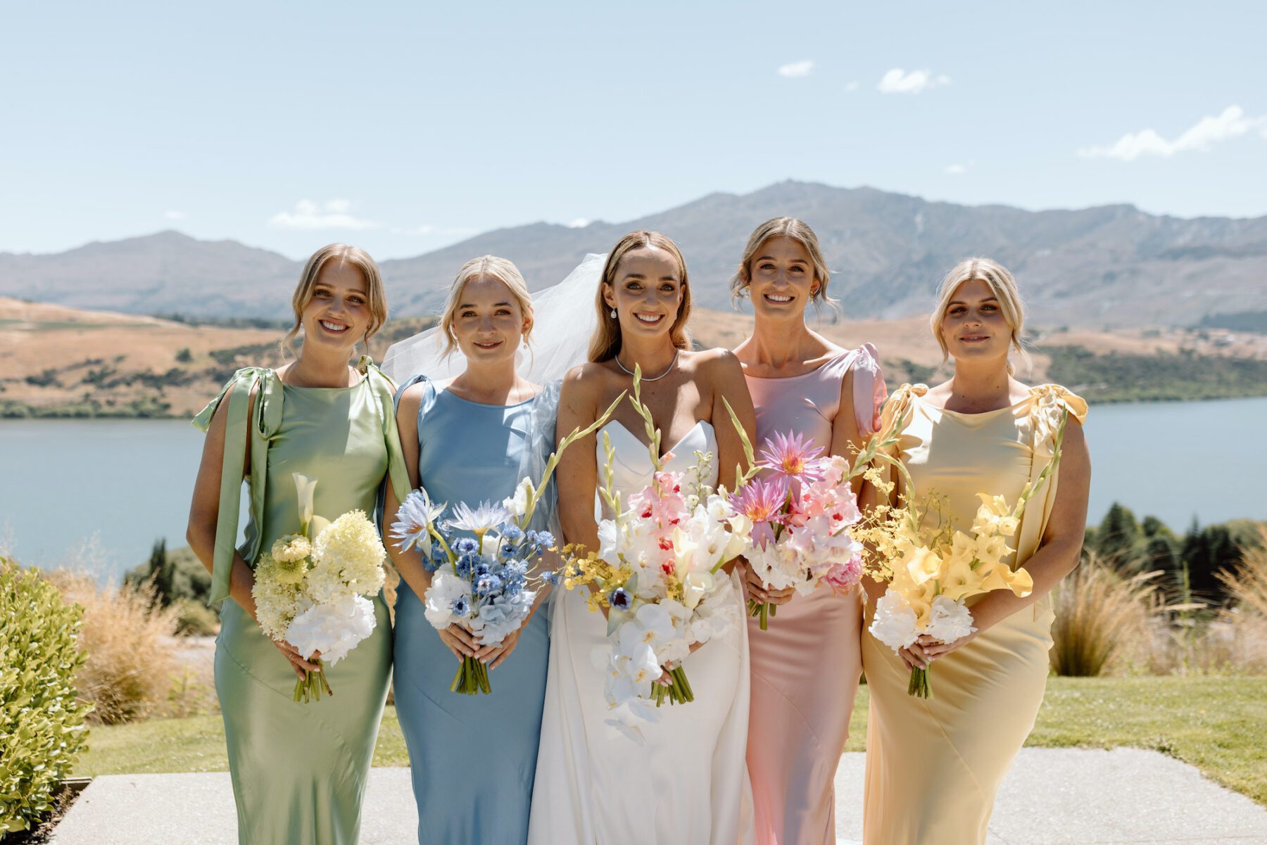 pastel bridesmaid dresses