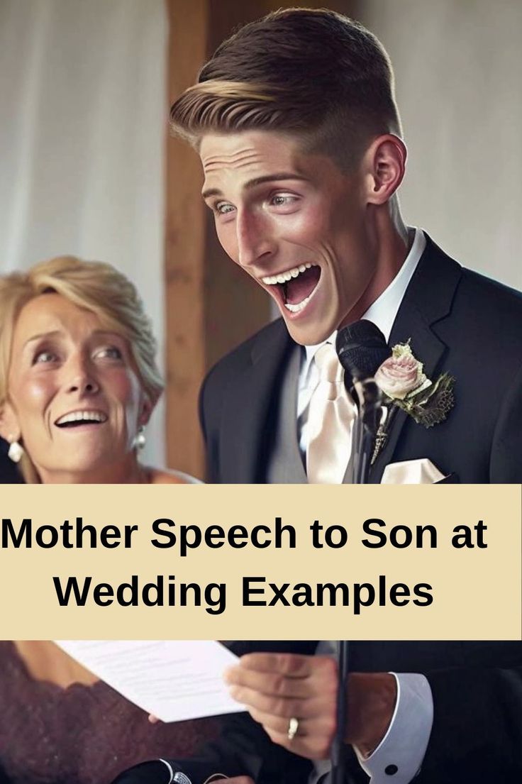 Emotional Mother-Son Wedding Speech: Expressing Love and Pride