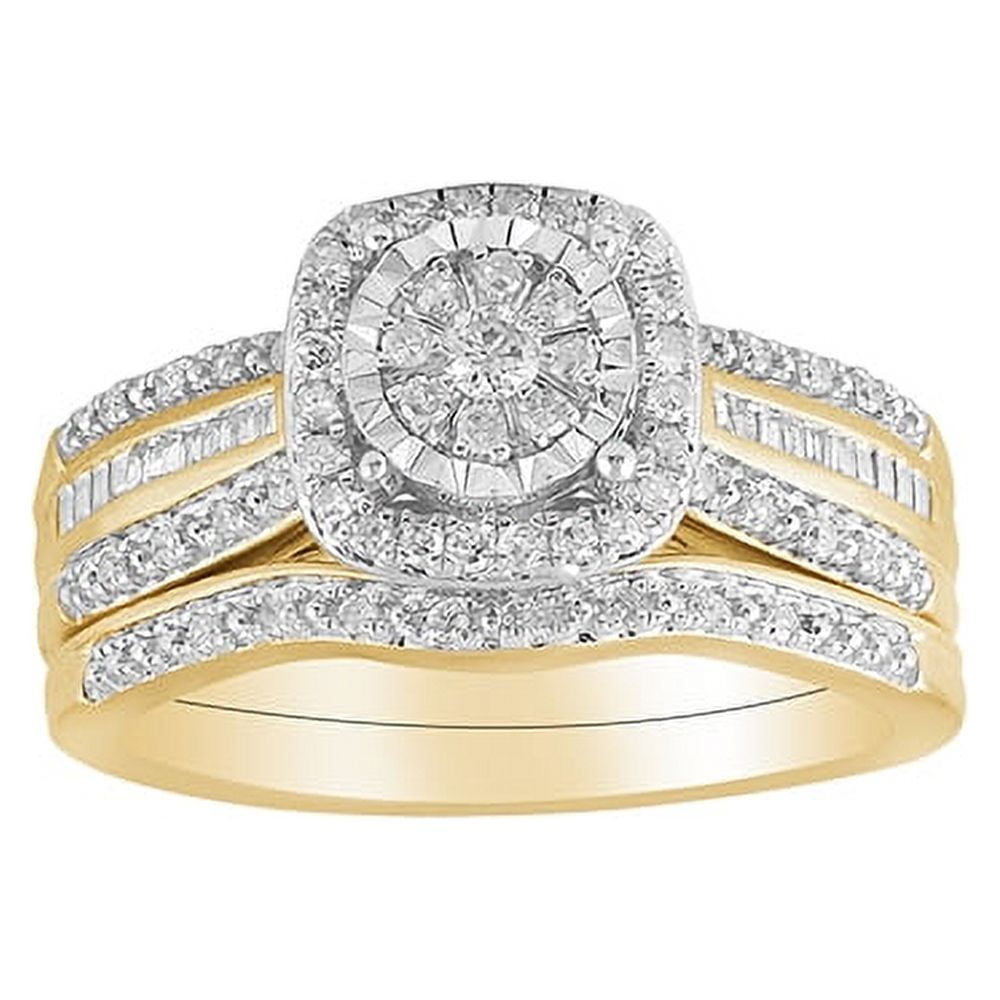 Shop Forever Bride Bridal Sets: Stunning 1/3 Carat Diamond Trio in 10K Yellow Gold