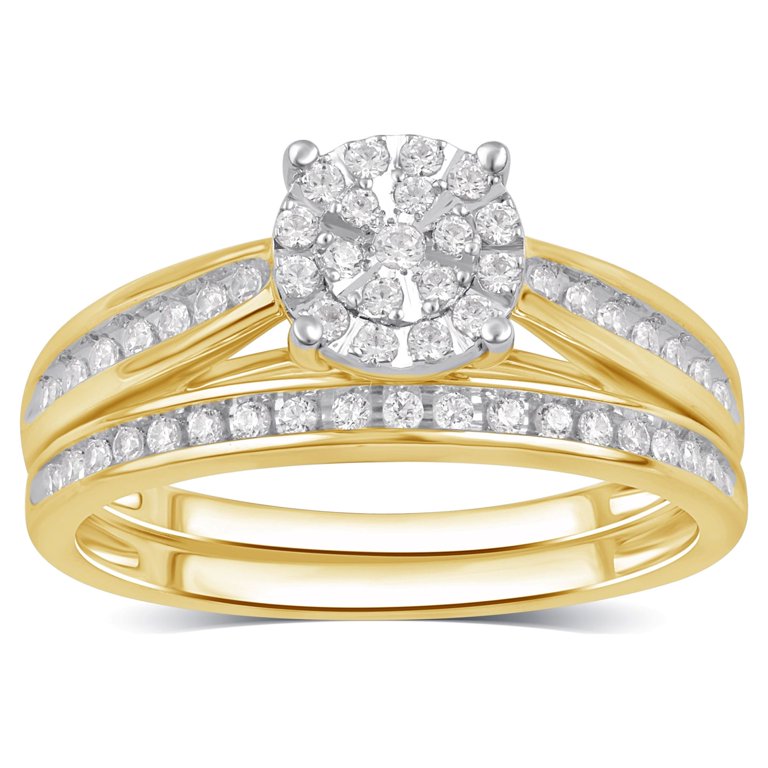 Shop Forever Bride Bridal Sets: Stunning 1/3 Carat Diamond Trio in 10K Yellow Gold