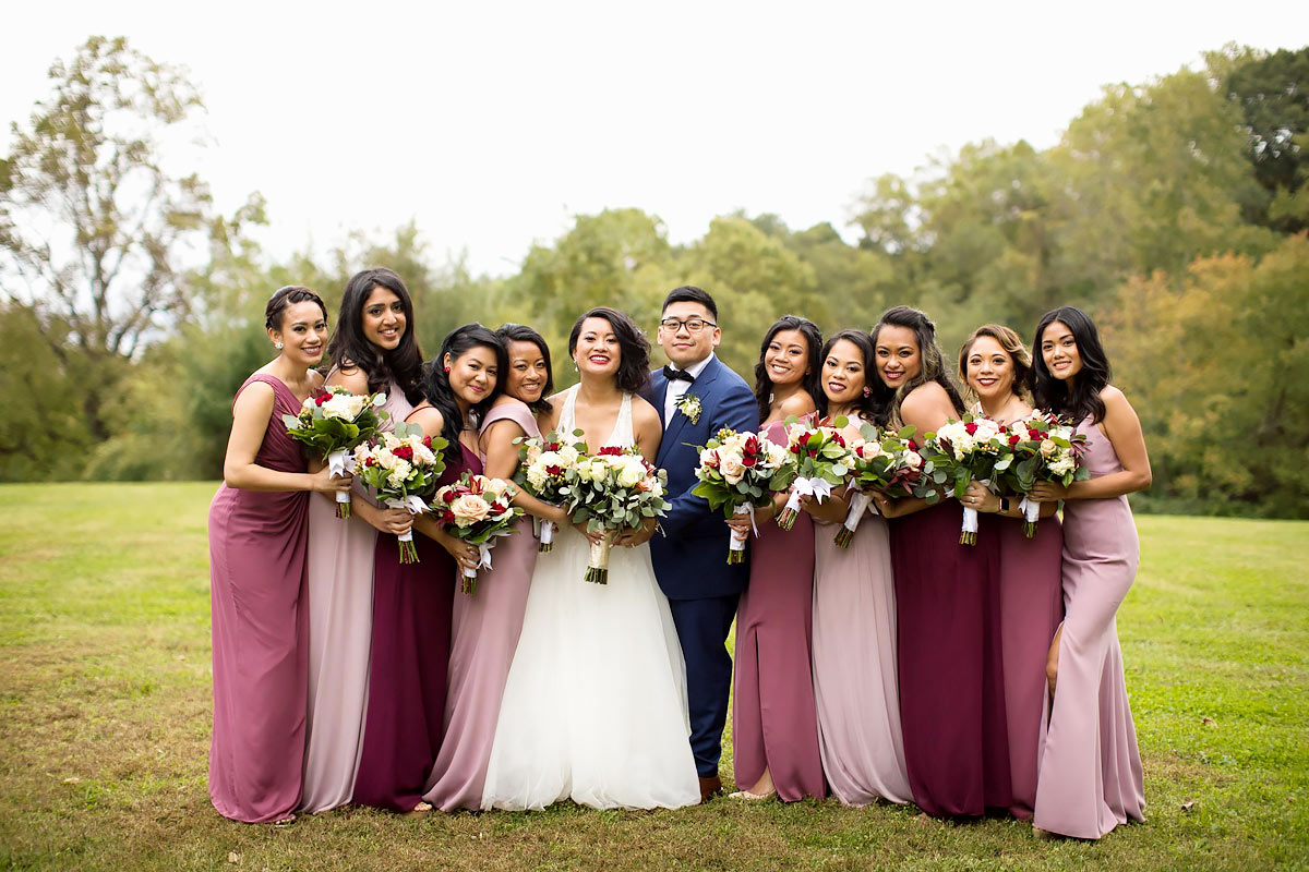 Why Pink Wedding Dresses and Bridesmaids Are the Perfect Combination for a Unique Celebration