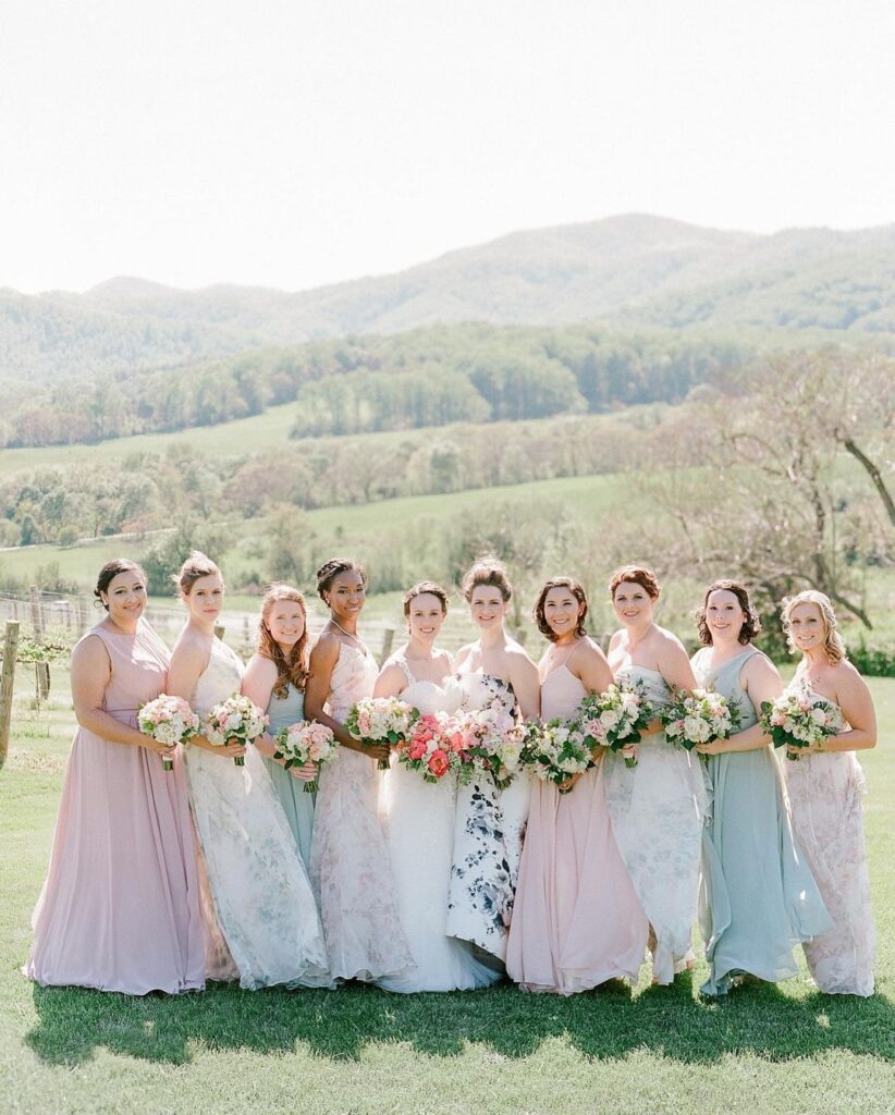 Stunning Pink Green Bridesmaid Dresses Your Girls Will Love