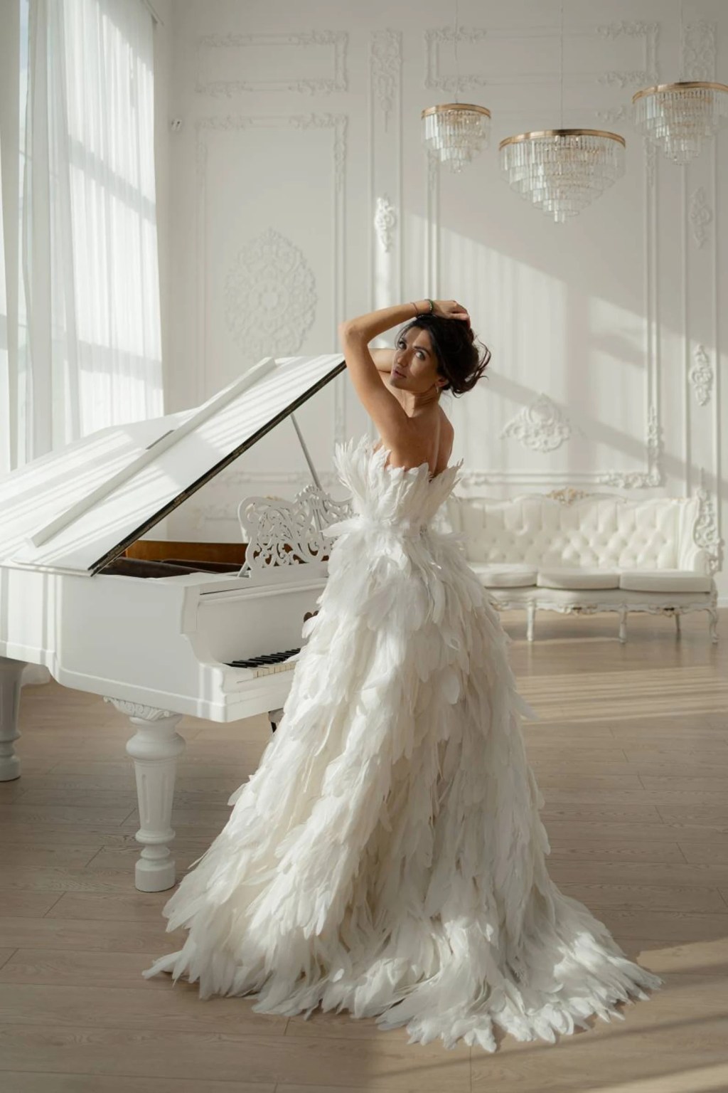 Stunning Feather Wedding Gown Styles for Every Bride