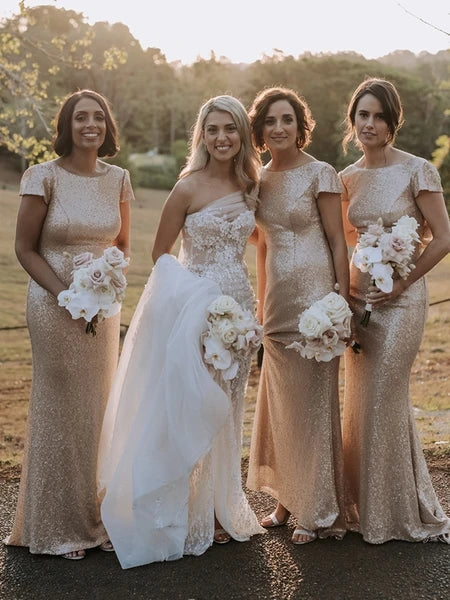 Find Affordable and Chic Gold Bridesmaid Dresses Here