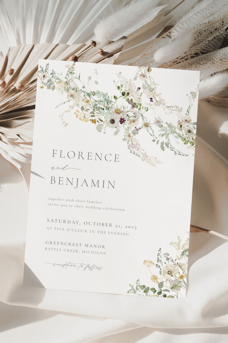 Get Inspired: Wildflower Wedding Invitations Ideas and Designs