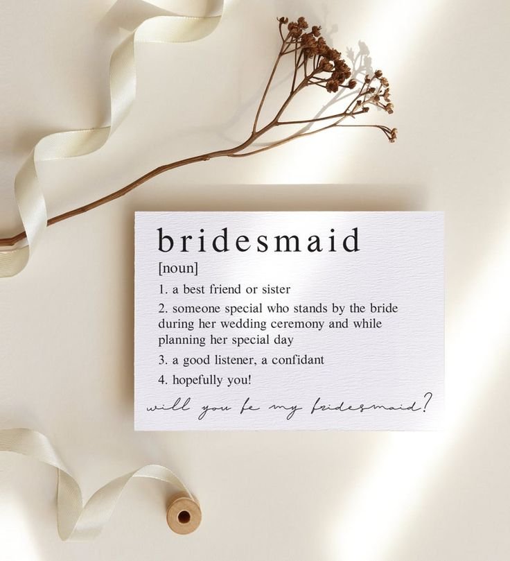 Bridesmaid Letter from Bride: Why Youre My Perfect Choice