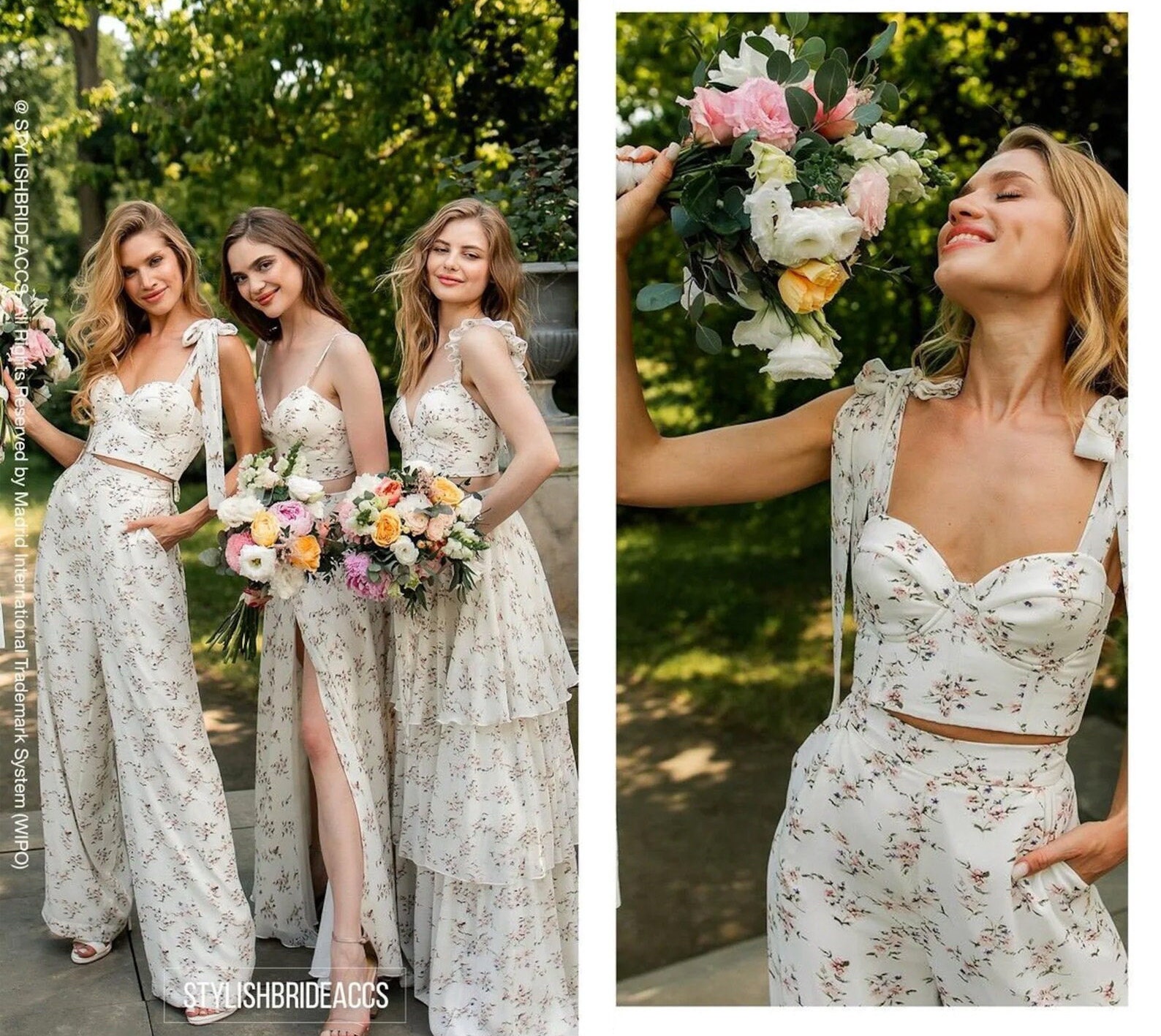 Two piece bridesmaid outfits, the modern and versatile choice for every wedding!