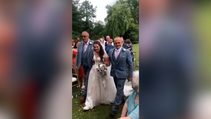 See Heartwarming Moment: Father Walks Bride Down the Aisle