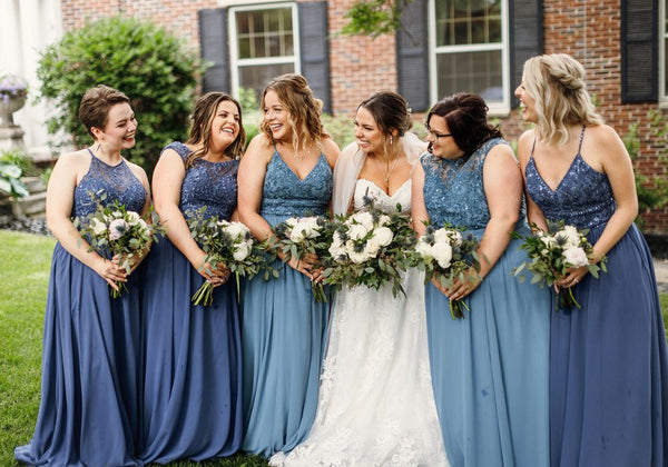 Mismatched Blue Bridesmaid Dresses: Tips and Tricks for Pulling Off This Trendy Wedding Style