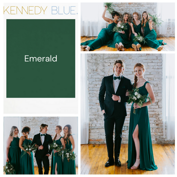 How to Coordinate Bridesmaid Emerald Green Groomsmen Outfits