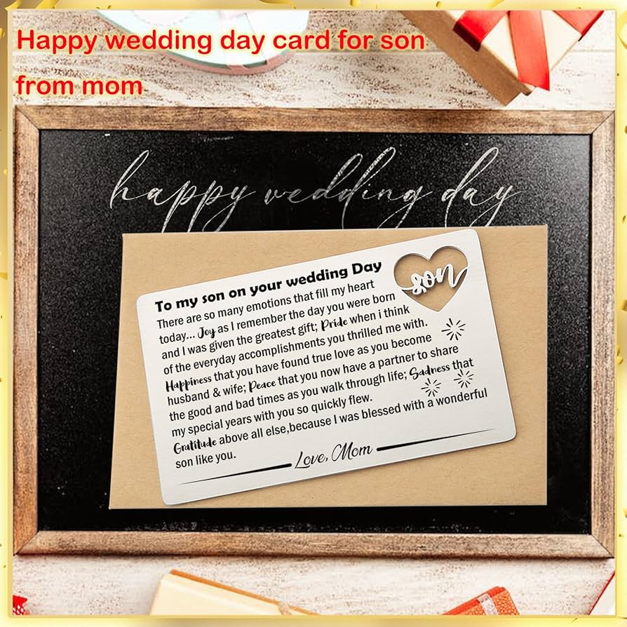 The perfect wedding card to son: Express your love and joy!