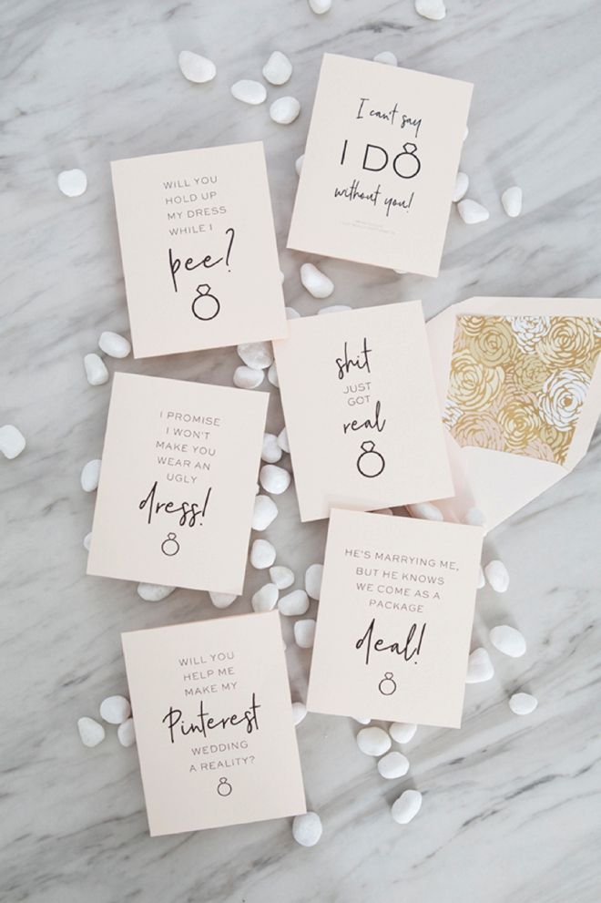 DIY Bridesmaid Proposal Cards Printable: Ask Your Girls in Style Without Spending a Dime!