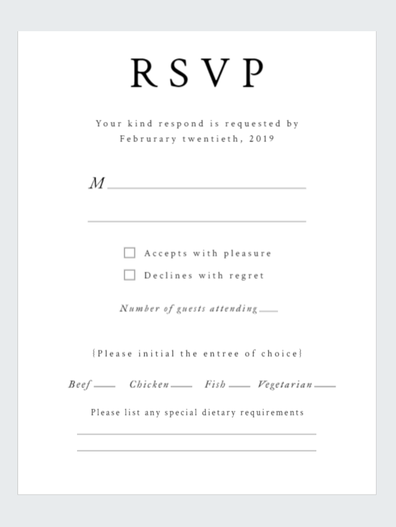 Get a Wedding RSVP Form Online Free and Track Your Guests Now