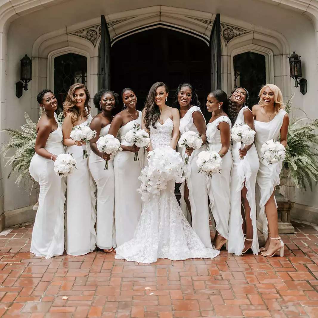 Where to Buy a Chic White Bridesmaid Gown Online?