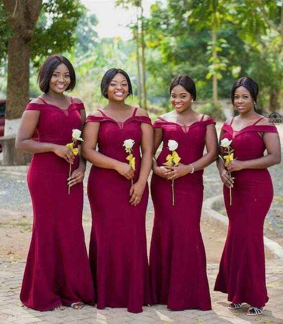 Shop Burgundy Colour Bridesmaid Dresses for Your Big Day