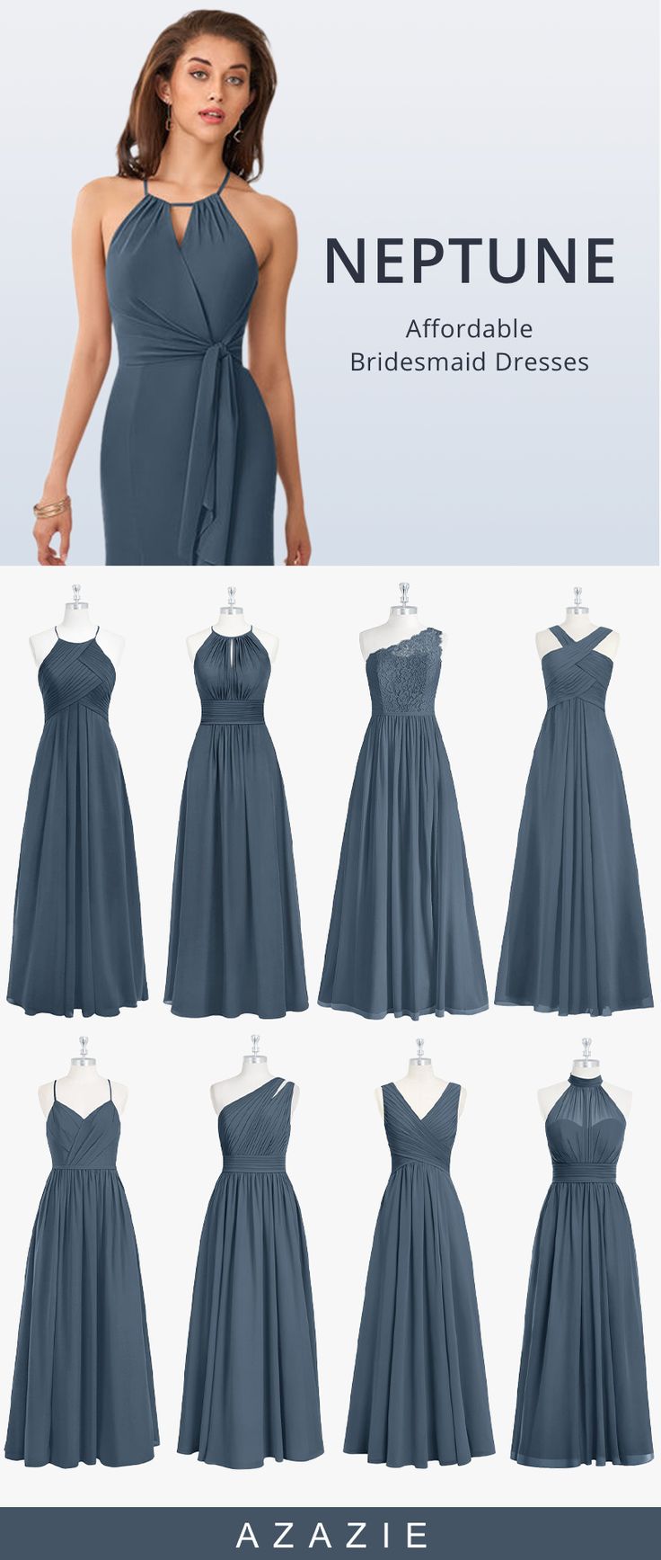 Stunning Neptune Color Bridesmaid Dresses for Every Style (From Classic to Boho, Find Your Perfect Match)