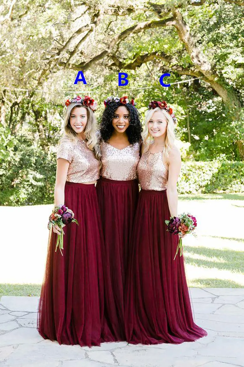 Stunning Burgundy and Rose Gold Bridesmaid Dresses (Shop the Best Styles)