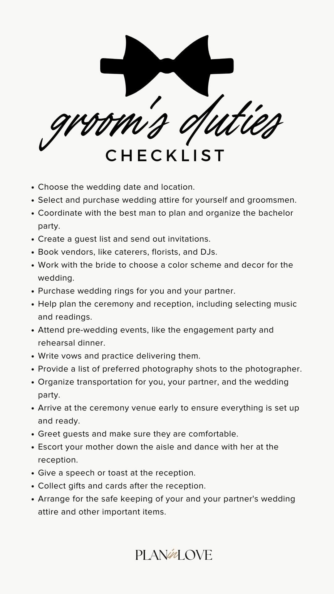 Grooms Ultimate Wedding Checklist: Everything You Need to Know Before Your Wedding Day