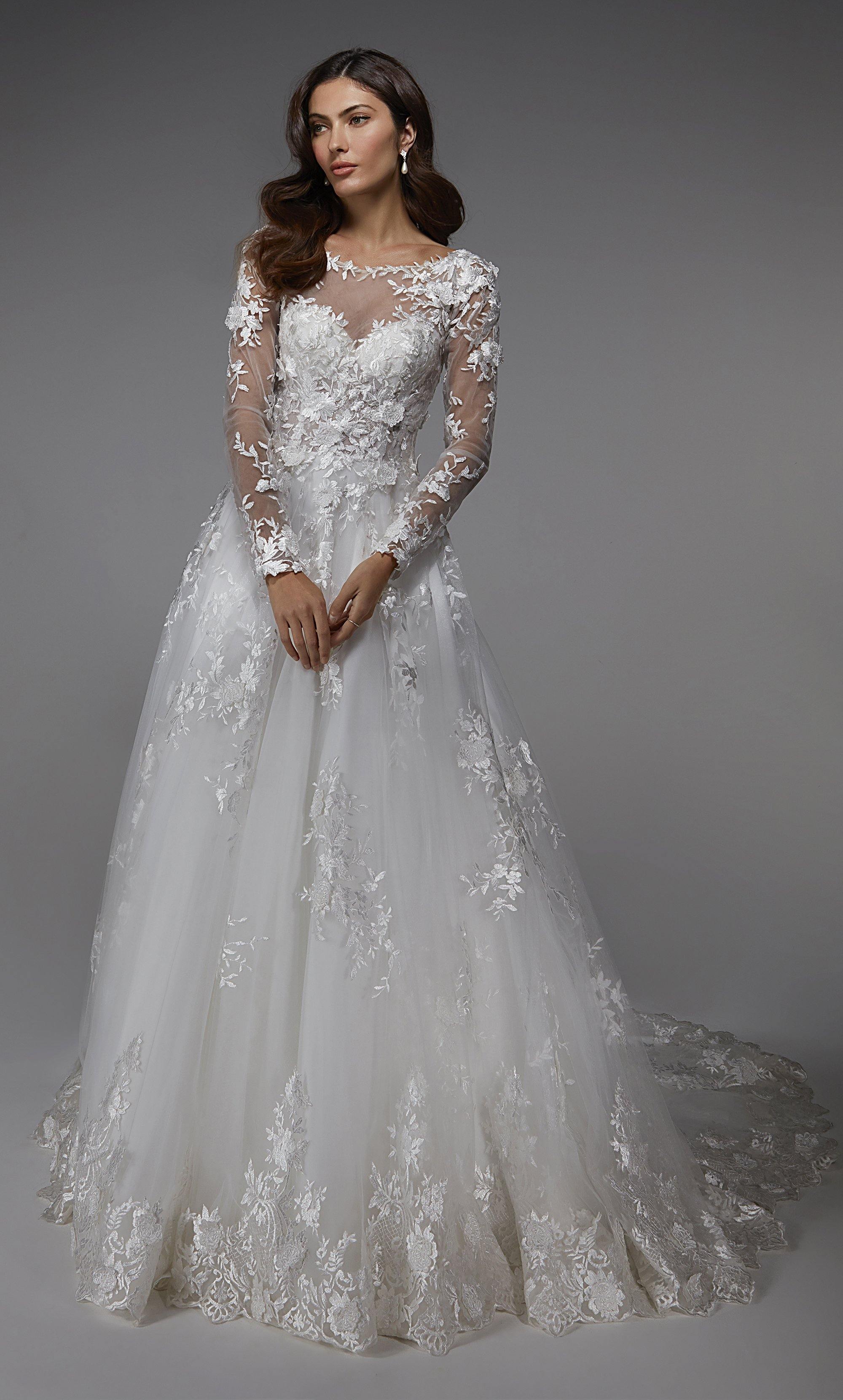 Find Your Perfect Illusion Neckline Wedding Gown - Shop Now