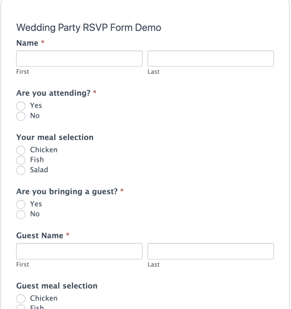 Get a Wedding RSVP Form Online Free and Track Your Guests Now