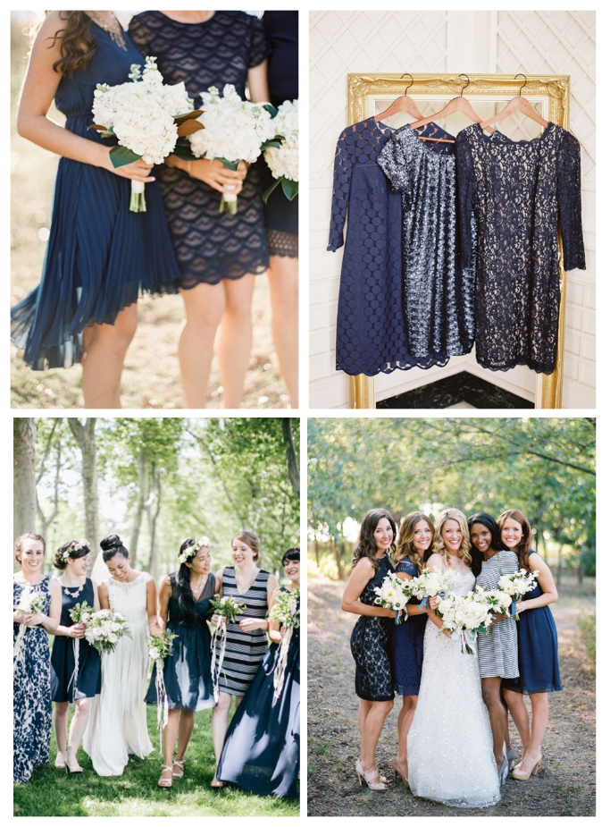 Find Your Perfect Navy Mismatched Bridesmaid Dresses Here