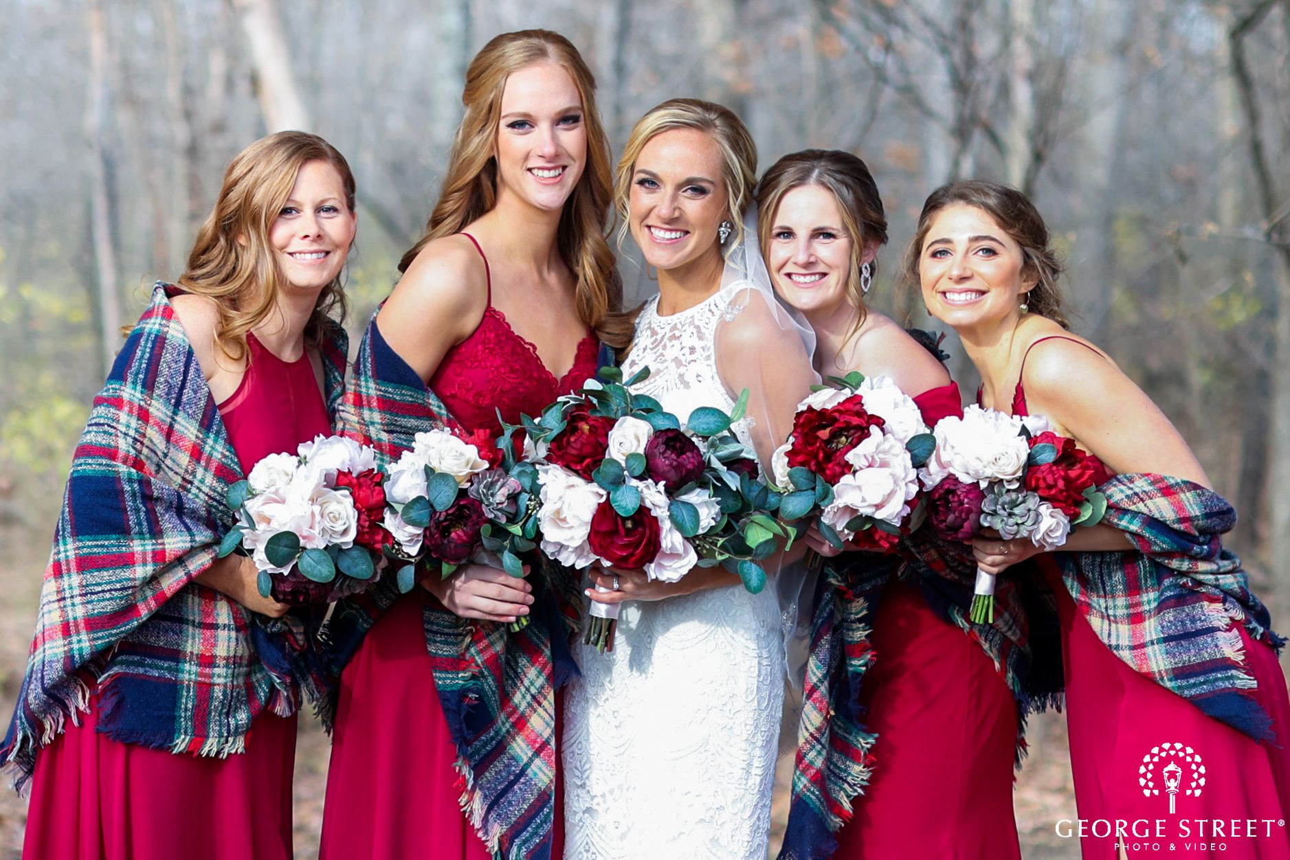 Best Christmas Bridesmaid Dresses to Keep Your Girls Cozy