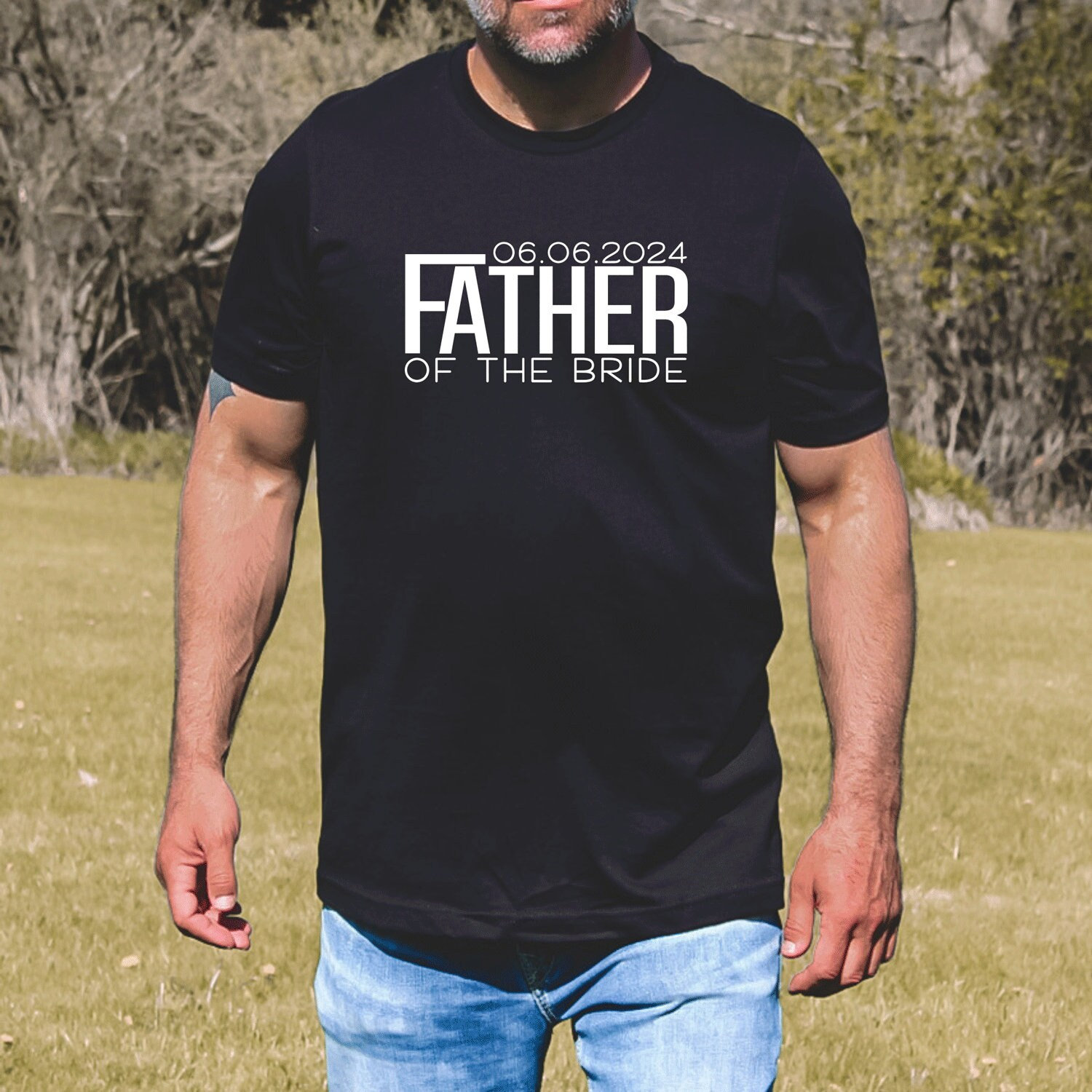 Personalized Father of the Bride Shirt:  Make His Day Extra Special with a Custom Design