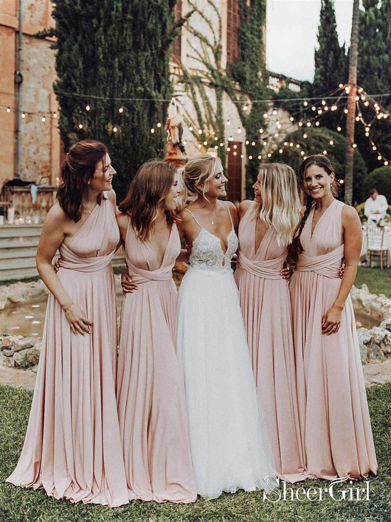 Charming Pink Wedding Dresses for Bridesmaids on a Budget