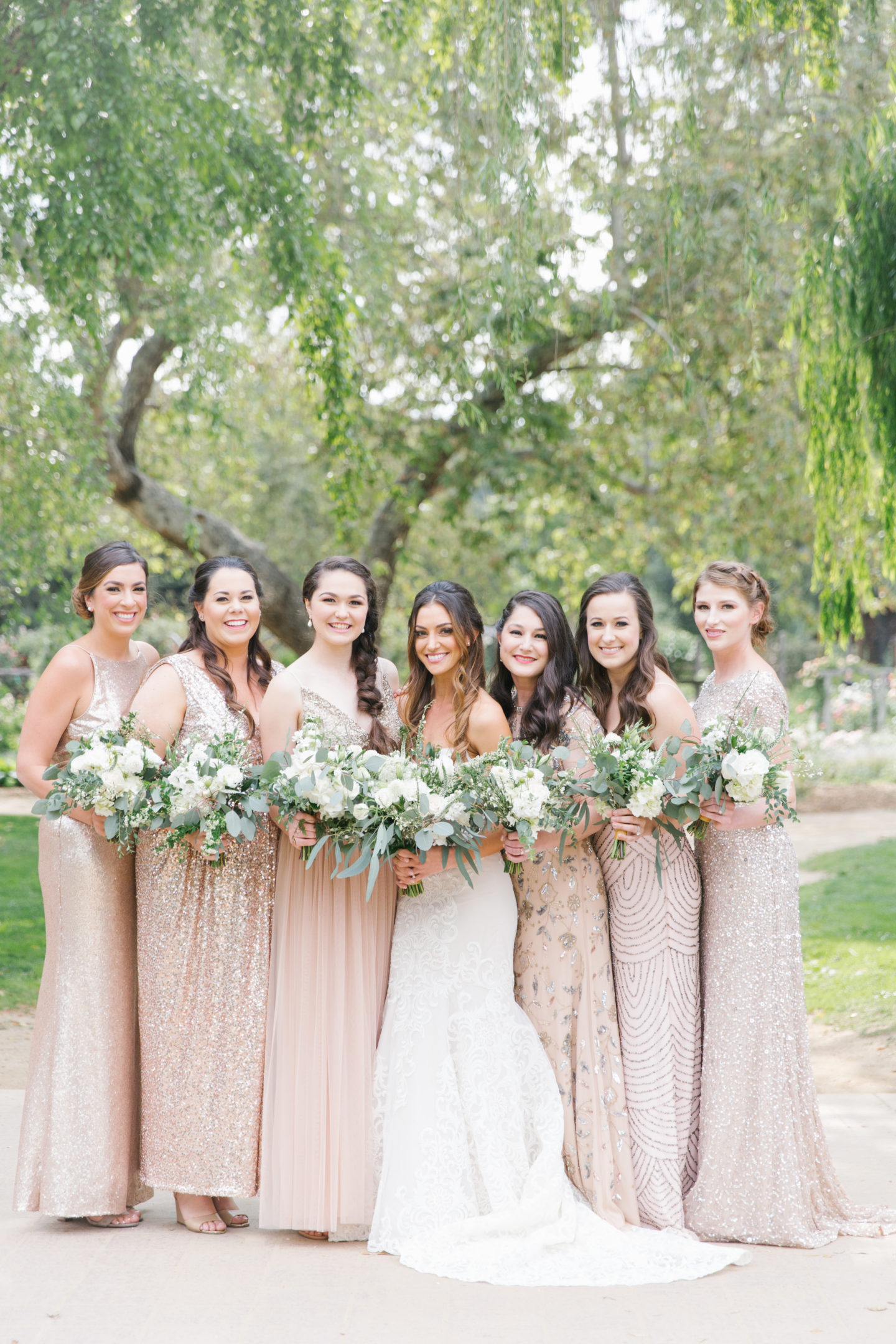 How Do You Style Mismatched Champagne Bridesmaid Dresses? Here Are Some Ideas!