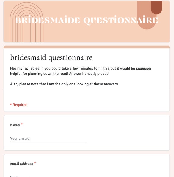 Bridesmaid Google Form Template: Simple & Effective! (Everything You Need to Know)