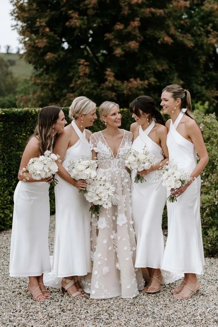 White Bridesmaid Dresses Long: Look Elegant On Your Big Day!