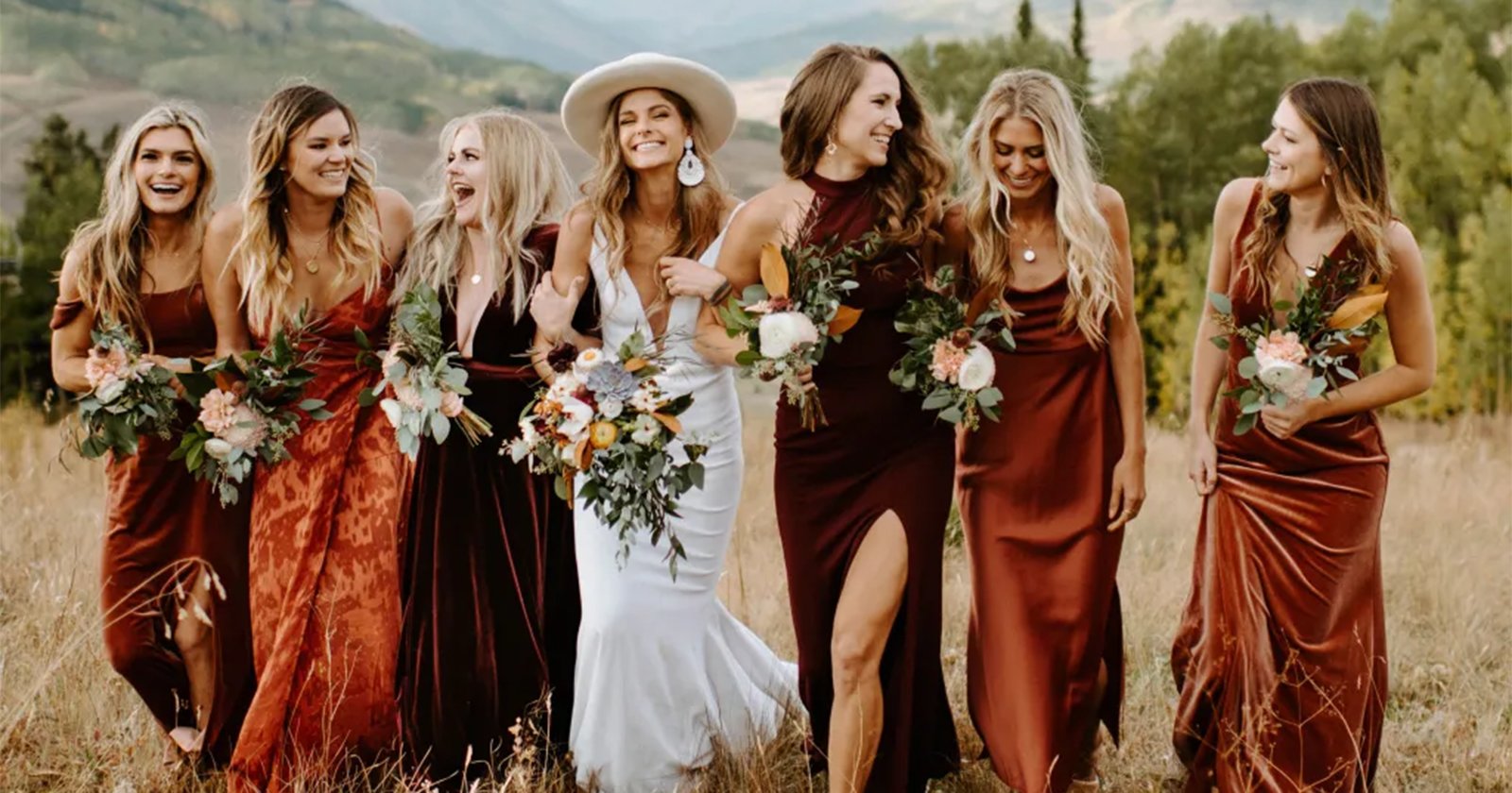 bridesmaid dresses rust color: Check out these stunning options online